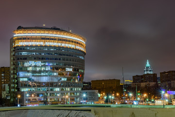 莫斯科奥林匹克大街夜景