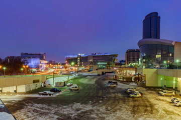 莫斯科奥林匹克大街夜景