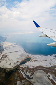 空中旅行 坐飞机 盐湖城湿地