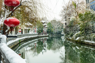 雪后的秦淮河