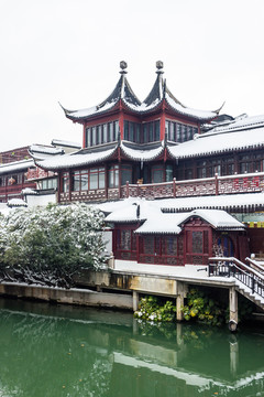 南京夫子庙雪景