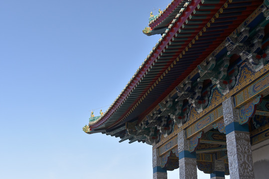 蒙古宫殿屋檐