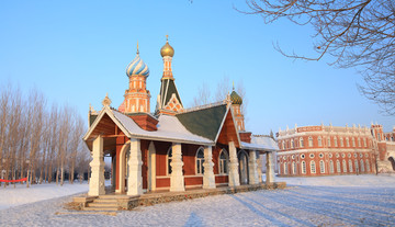 冬季伏尔加庄园 冬季自然风光