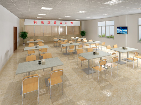 企業(yè)單位食堂餐廳裝修圖