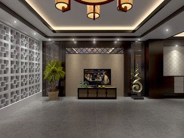 新中式客厅装修设计效果图