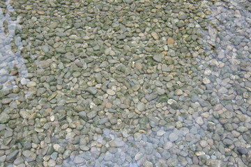 清澈澈水底的石子