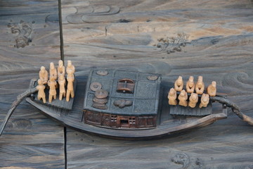 木雕清明上河图官船