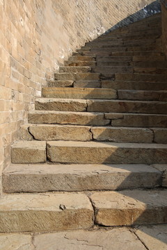 古代城楼石阶梯