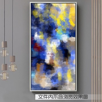 藍(lán)色抽象油畫
