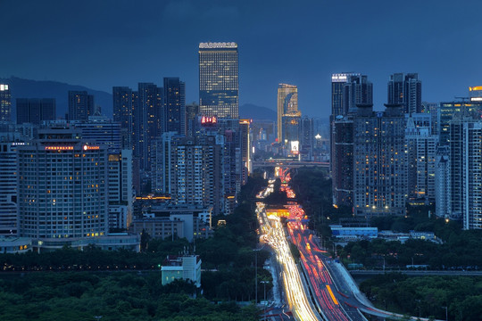 广州珠江新城建筑风光夜景