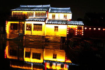 江南水乡 夜景