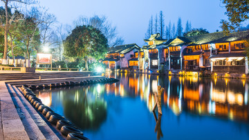 乌镇西栅景区夜景