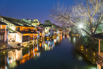 乌镇西栅景区夜景