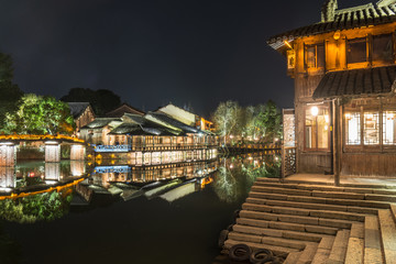 乌镇西栅景区夜景