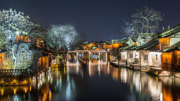 乌镇西栅夜景