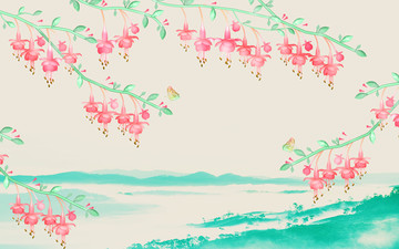 3d浮雕立體花朵電視背景墻