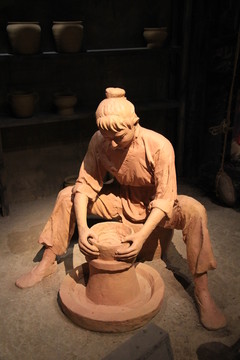 荥经 砂器文化 场景雕塑