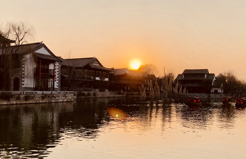 台儿庄运河古城风景