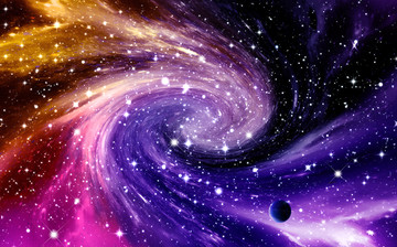 漩渦星空背景圖