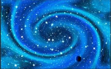 藍色漩渦星空軟膜背景