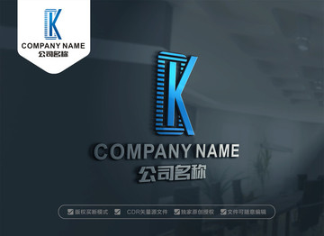 CK字母标志设计 KC标志