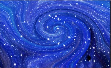 藍色漩渦星空背景墻