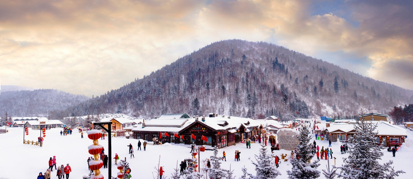 雪乡 中国雪乡 雪乡全景