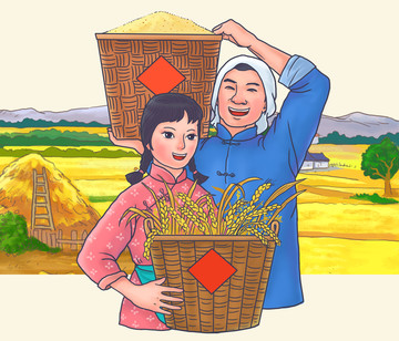 豐收農(nóng)民卡通形象