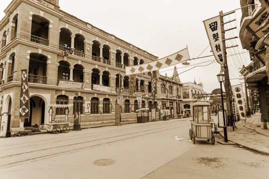 老上海建筑场景