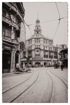 民國建筑老上海街景