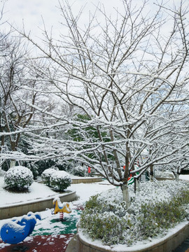 都市花园雪景