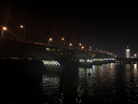 橘子洲大橋夜景