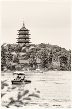 雷峰塔 西湖老照片