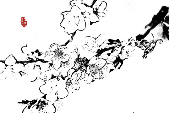 工筆挑花裝飾畫
