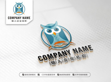 貓頭鷹標(biāo)志設(shè)計(jì) logo設(shè)計(jì)
