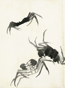 齊白石 魚蝦冊頁之螃蟹