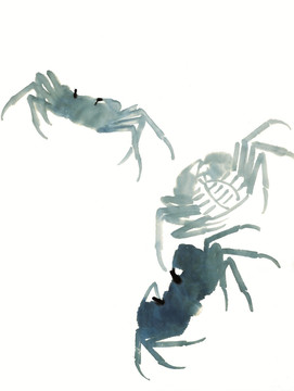 齊白石 魚蝦冊頁之螃蟹