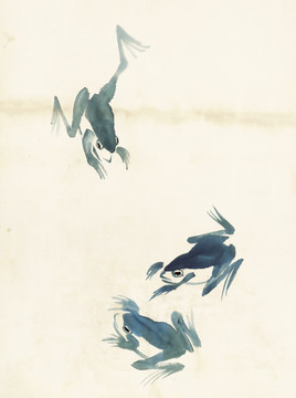 齊白石 魚蝦冊頁 之青蛙