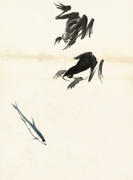 齊白石 魚蝦冊頁 之青蛙