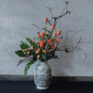 插花油畫 未分層