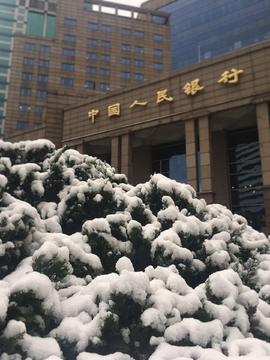 中国人民银行雪景