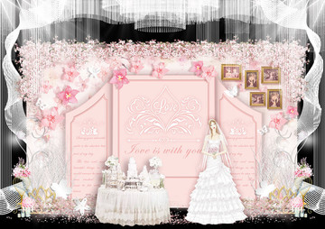 粉色中式婚礼 新中式婚礼背景