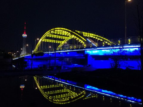 上海南桥新城城市夜景