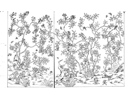 工笔画线稿工笔花鸟线稿鹤