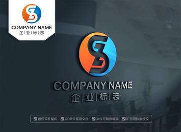 SZ字母LOGO设计 ZS标志