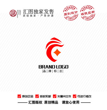 原创抽象龙金融LOGO