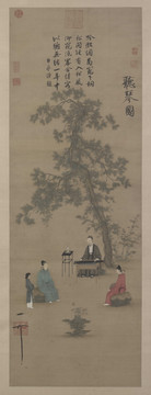 趙佶 聽(tīng)琴圖軸