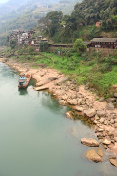 丙安古镇远景 赤水河河流