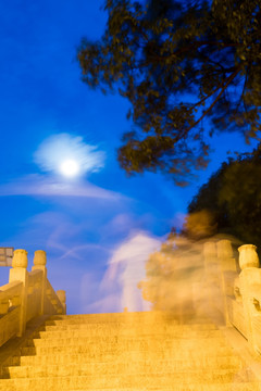 古鎮(zhèn)夜景 人流