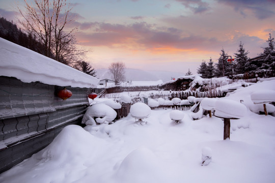 雪乡全景 中国雪乡 雪乡风光